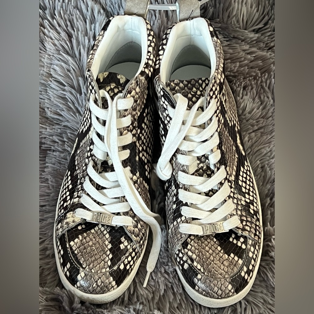 Paige Annie Snake Embossed Mid Top Sneaker - Picture 1 of 6